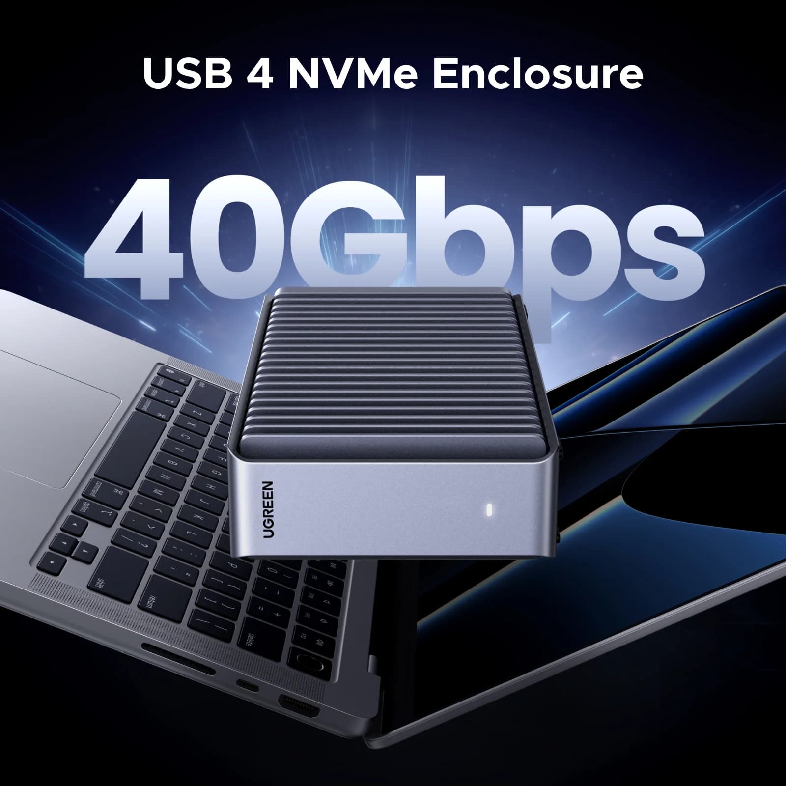 USB4 Thunderbolt M.2 NVMe SSD Enclosure, 40Gbps