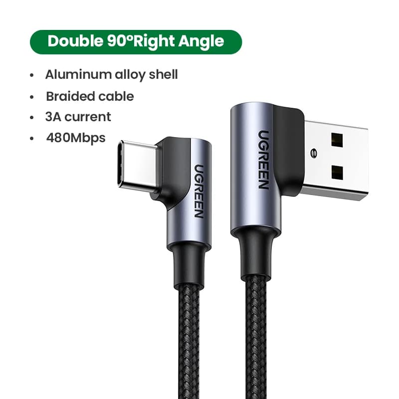 USB-C to USB-C Cable, 3A, 0.25-3m