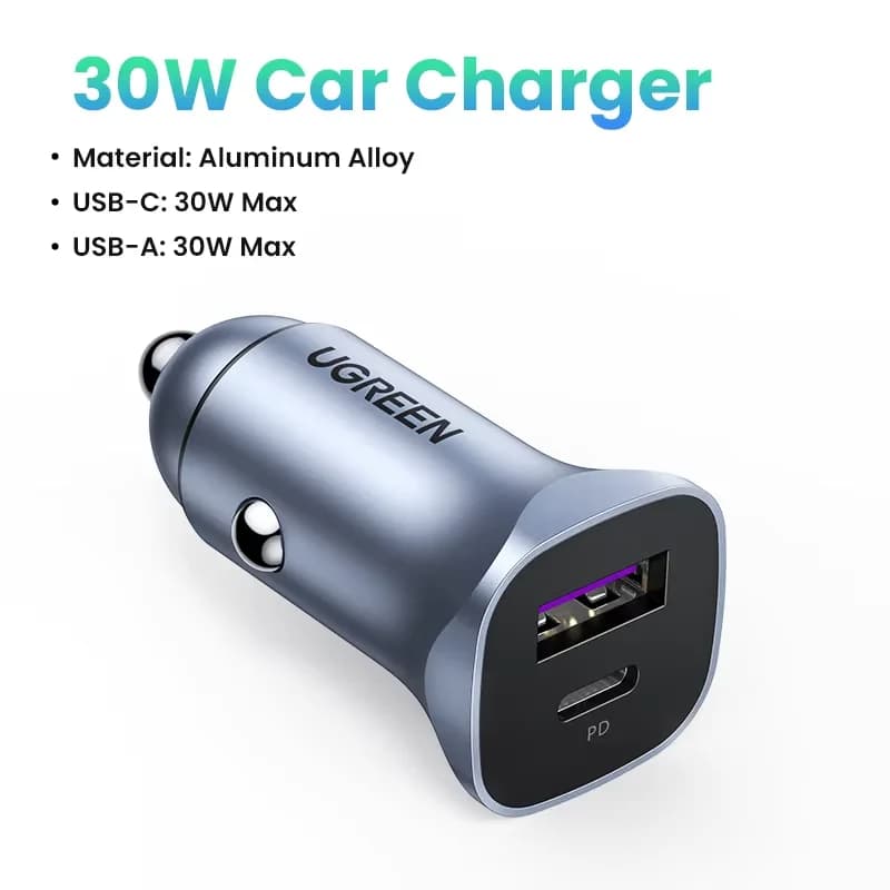 USB-C Car Charger with Quick Charge