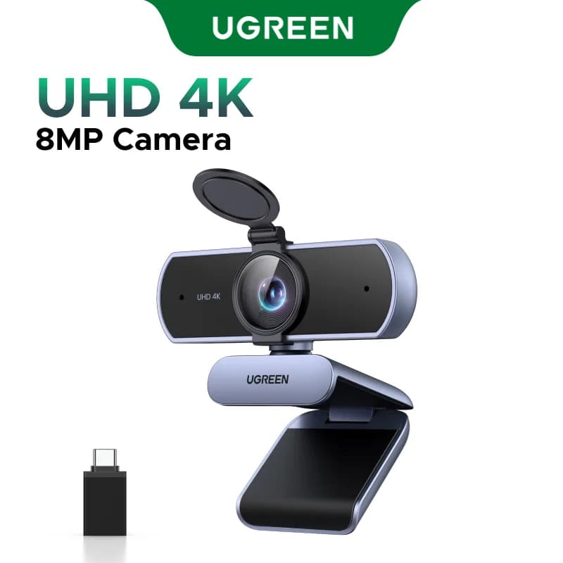 Mini USB Webcam with Dual Microphones, 1080P HD