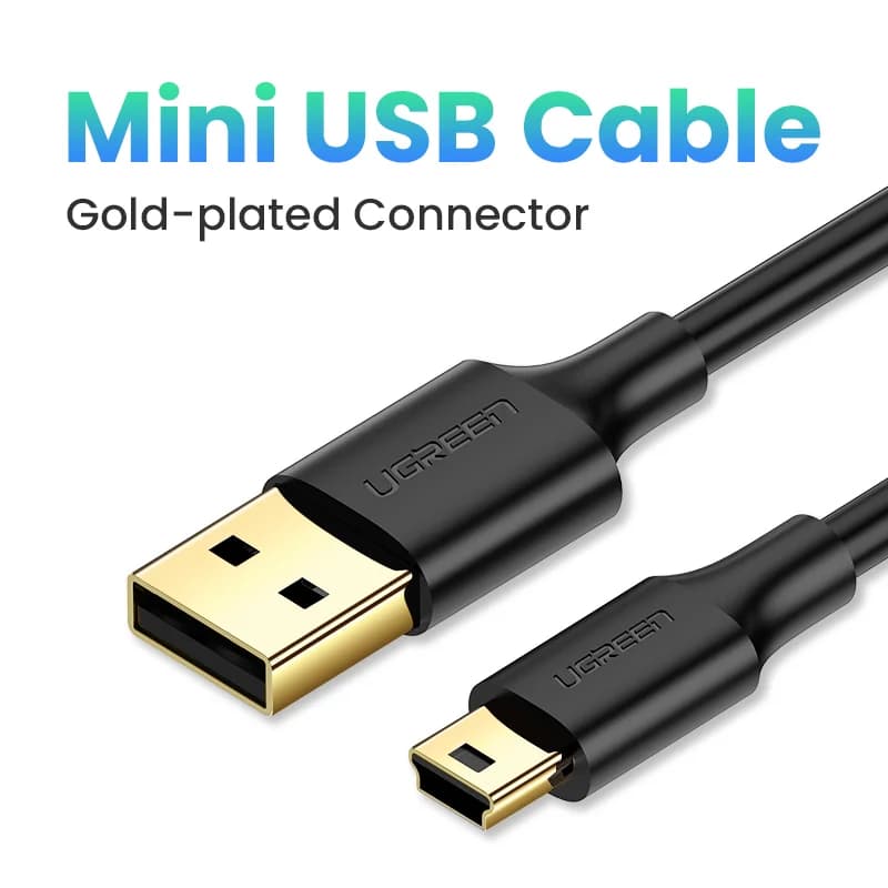 Mini USB to USB Data and Charging Cable