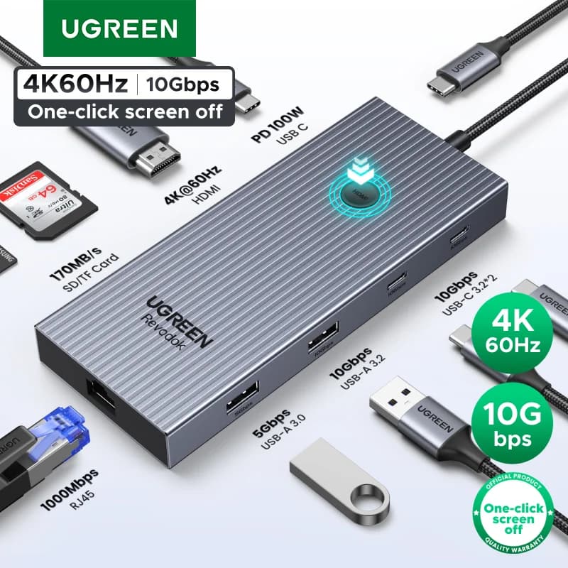USB-C Hub with 4K HDMI, Ethernet, and 100W PD