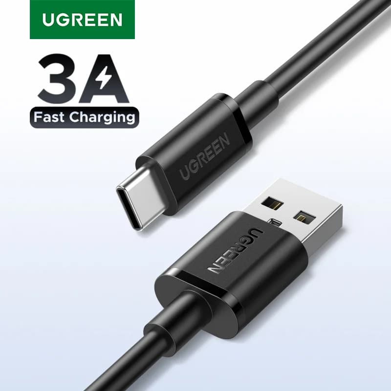 USB-A to USB-C Cable, 3A, 0.25-3m