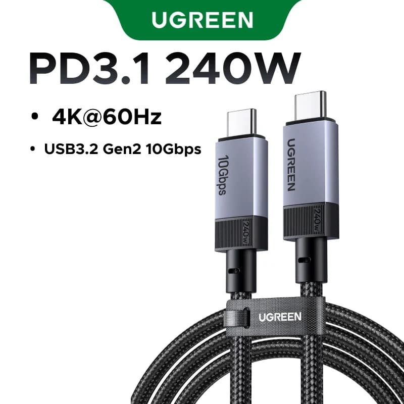 USB4 USB-C Cable, 240W PD, 80Gbps Data Transfer