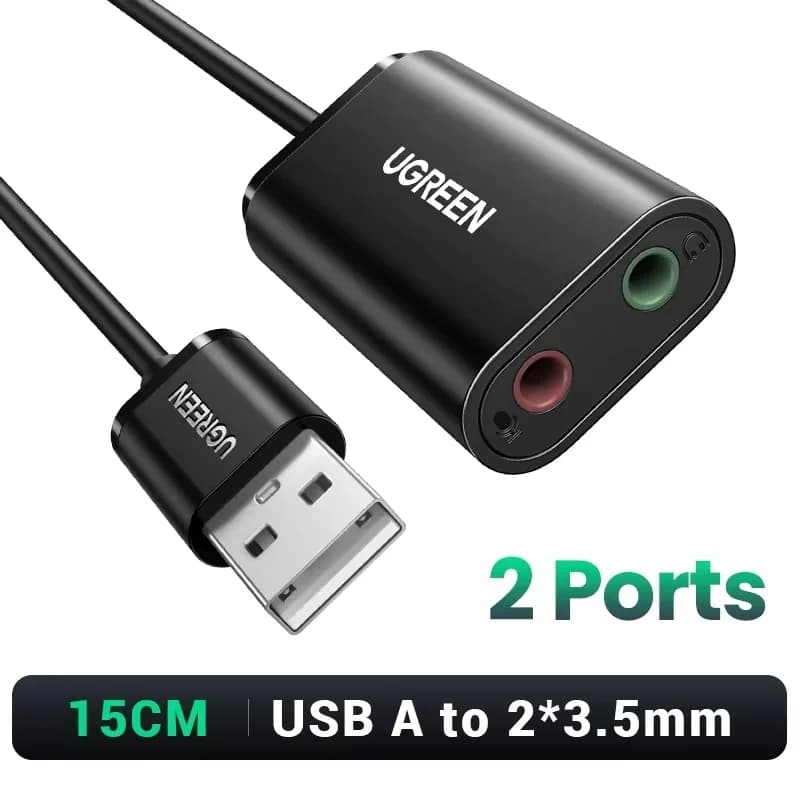 External USB Audio Interface Sound Card
