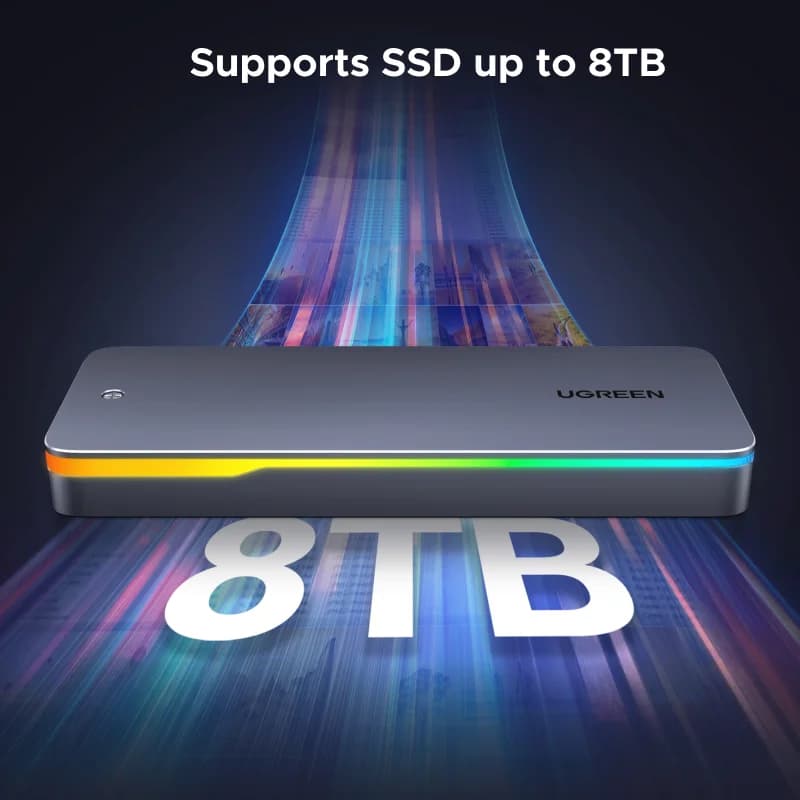 M.2 NVMe/SATA SSD Enclosure, USB 3.2 Gen 2