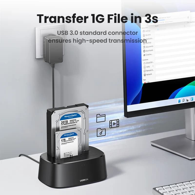 Dual Bay SATA to USB 3.0 HDD Docking Station