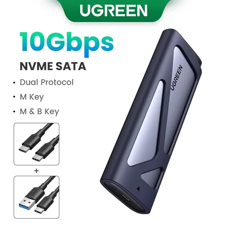 M.2 NVMe/SATA SSD Enclosure, 20Gbps USB-C