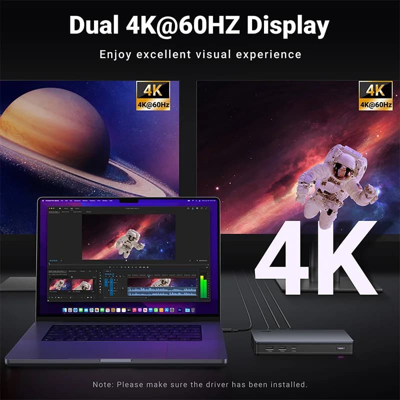 9-in-1 USB-C Docking Station with Triple Display