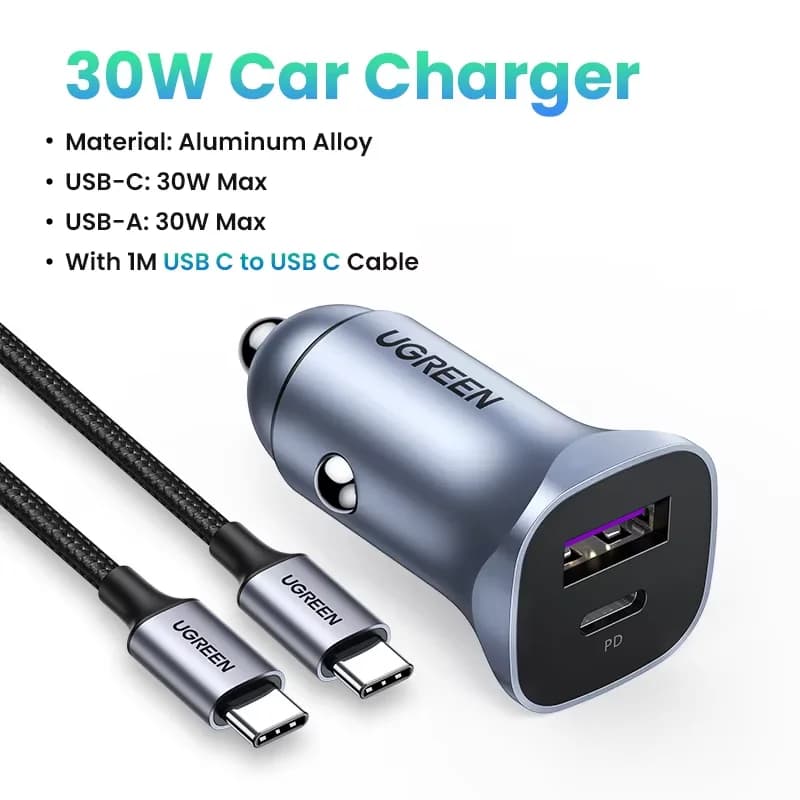 USB-C Car Charger with Quick Charge