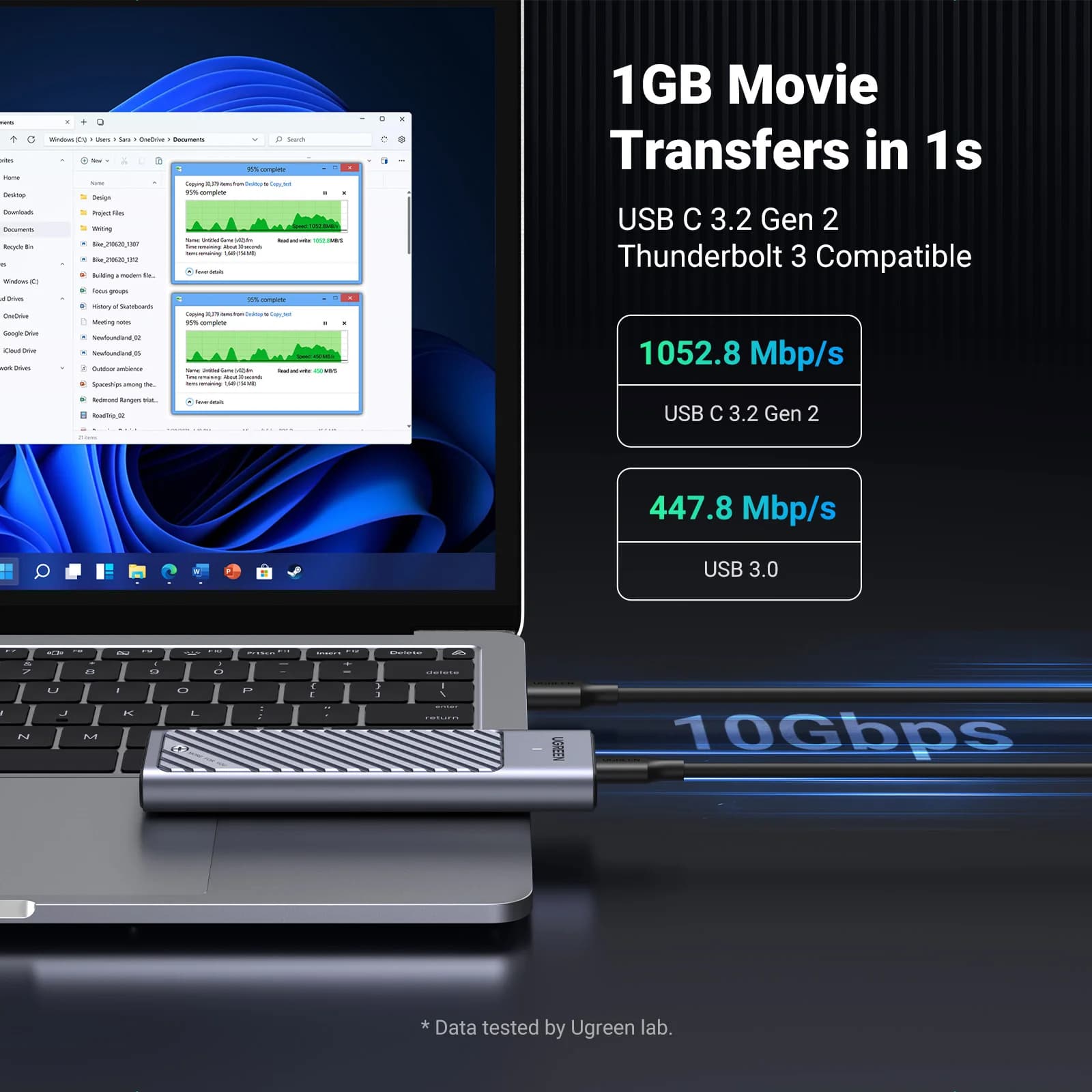 M.2 NVMe SSD Enclosure USB-C 5Gbps