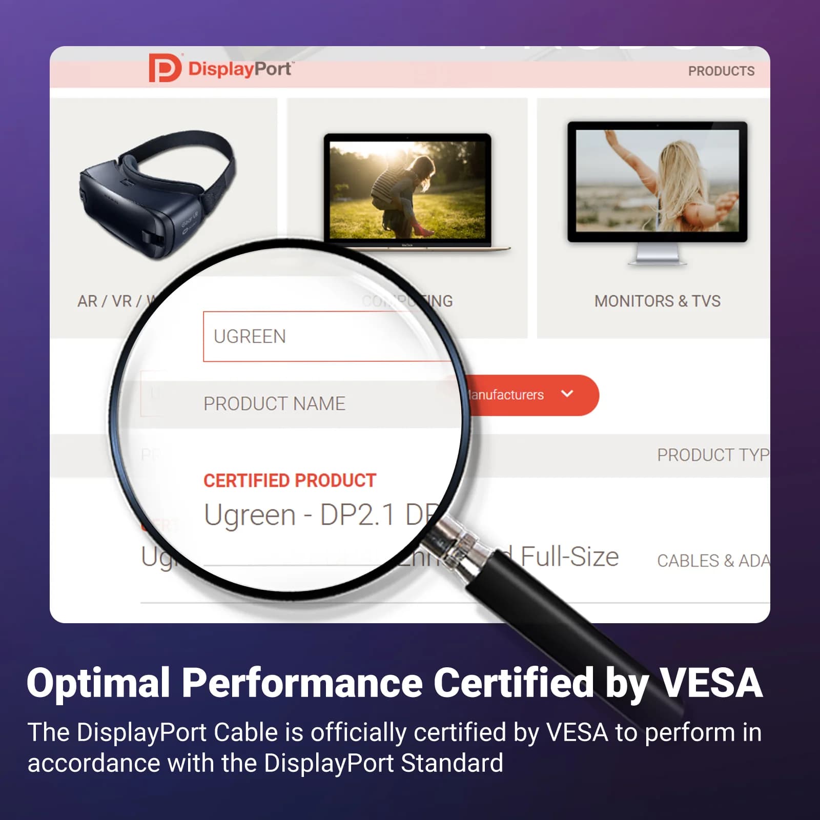 DisplayPort 8K Video Cable