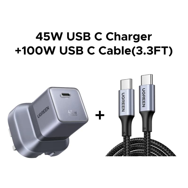 45W GaN USB-C Charger, Compact Fast Charging