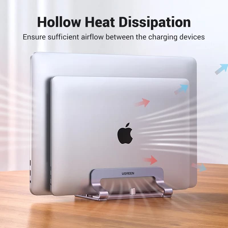 Vertical Aluminum Laptop Stand, Foldable Design