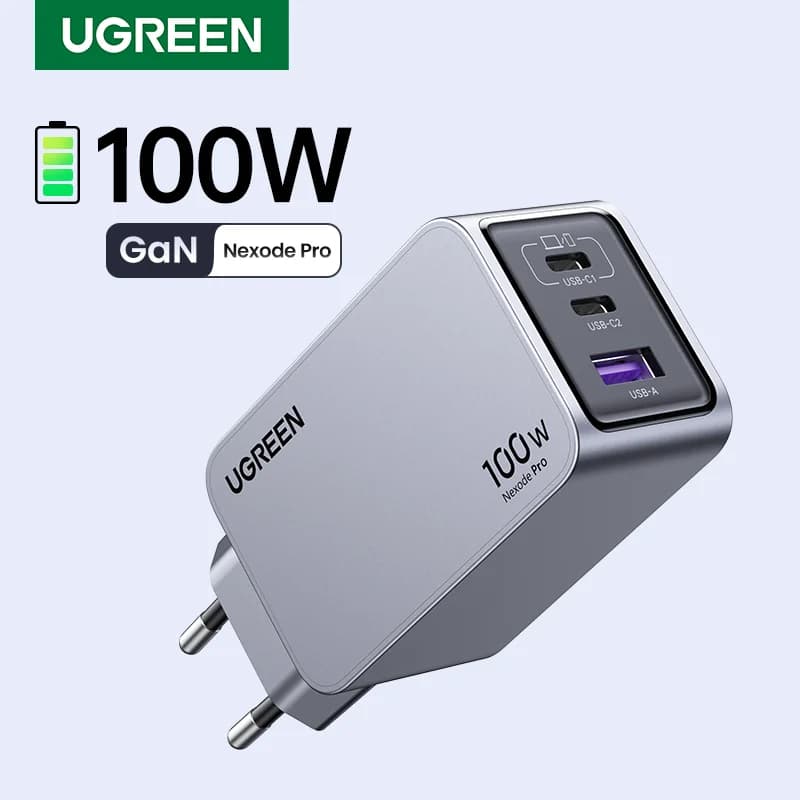 100W GaN USB-C Wall Charger, QC4.0