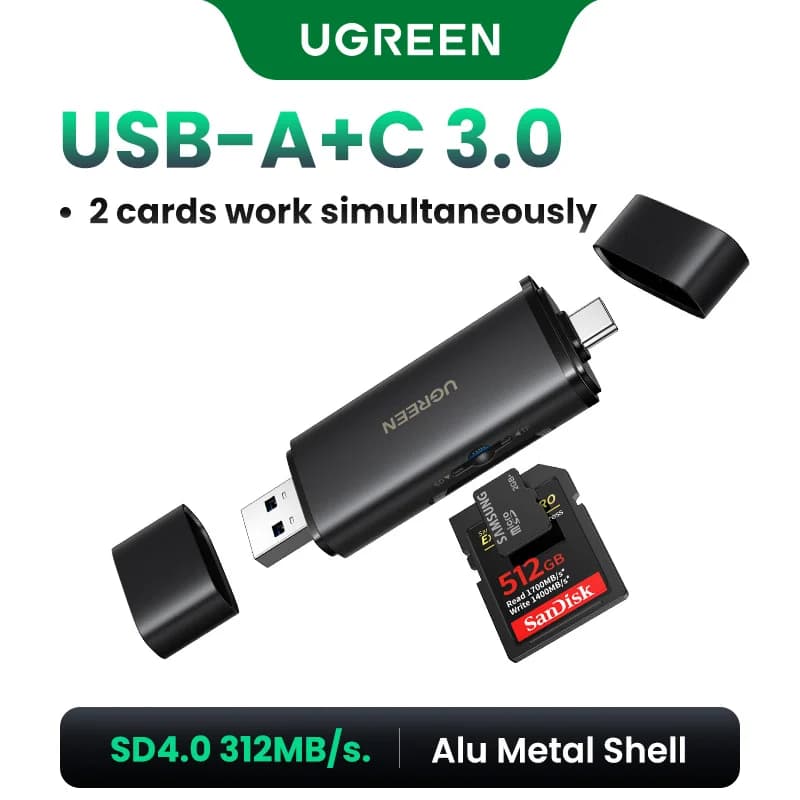 USB-C SD 4.0 Card Reader, 312MB/s