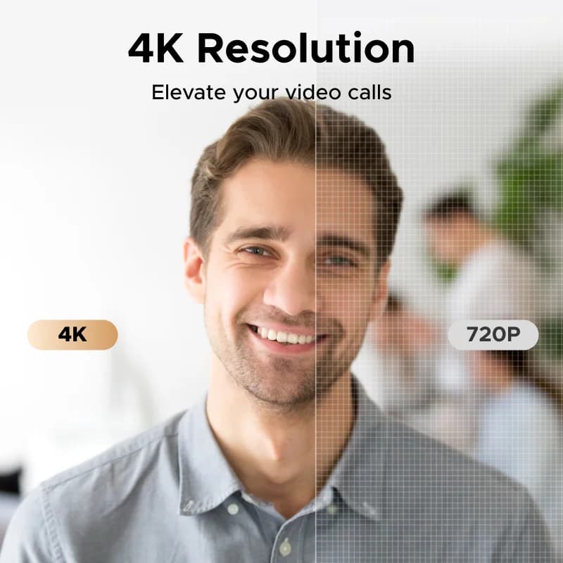 Mini USB Webcam with Dual Microphones, 1080P HD