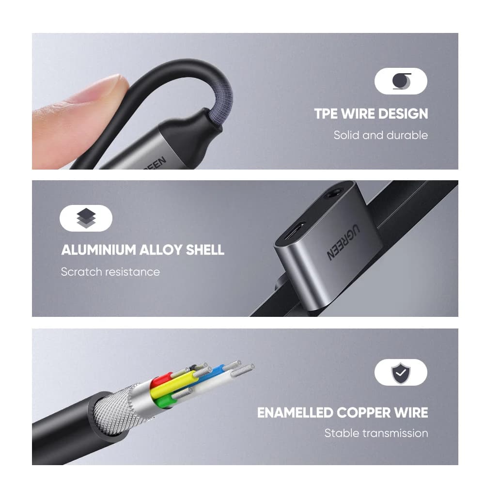 USB-C to 3.5mm AUX Audio Adapter Cable