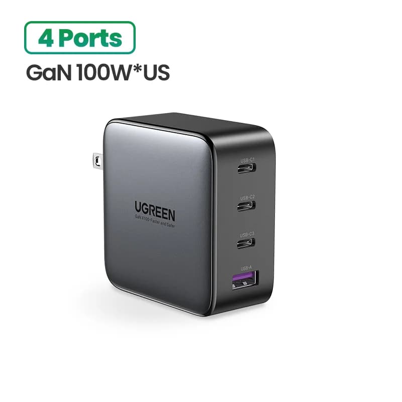 100W GaN USB-C Fast Charger with US Plug