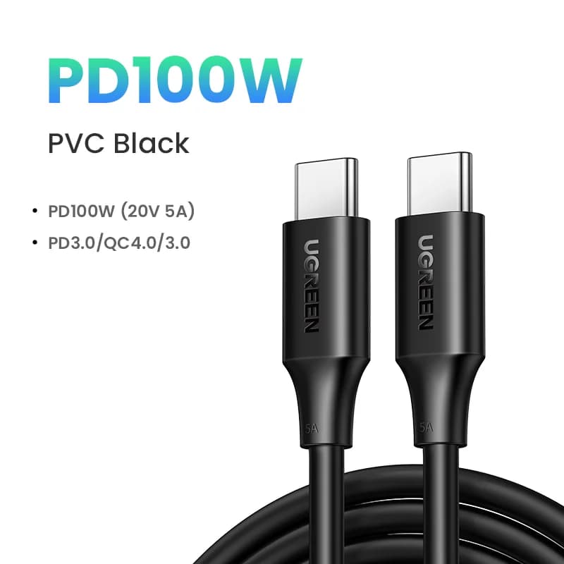 USB-C to USB-C Cable, 100W PD, 5A