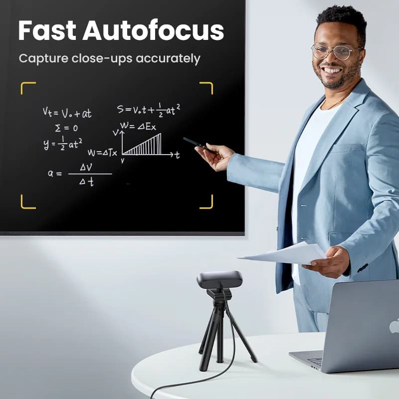 2K HD USB Webcam with Dual Microphones