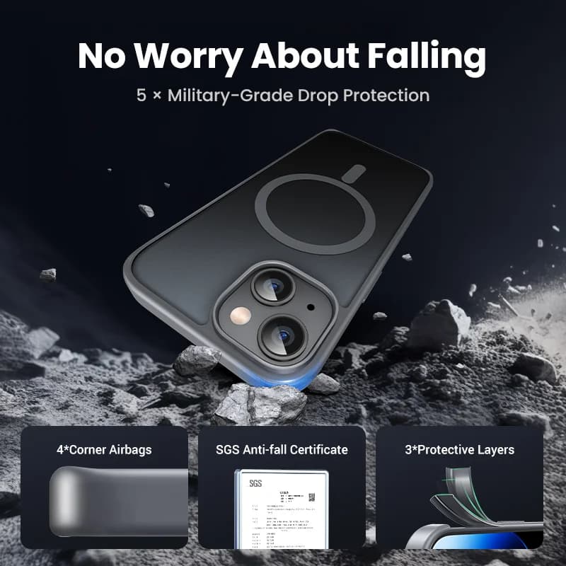 Matte Magnetic Shockproof Case for iPhone