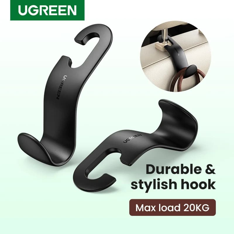 2-Pack Adjustable Car Backseat Headrest Hooks
