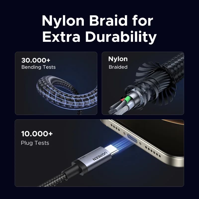 USB-C to USB-C Cable, 60W PD Fast Charge