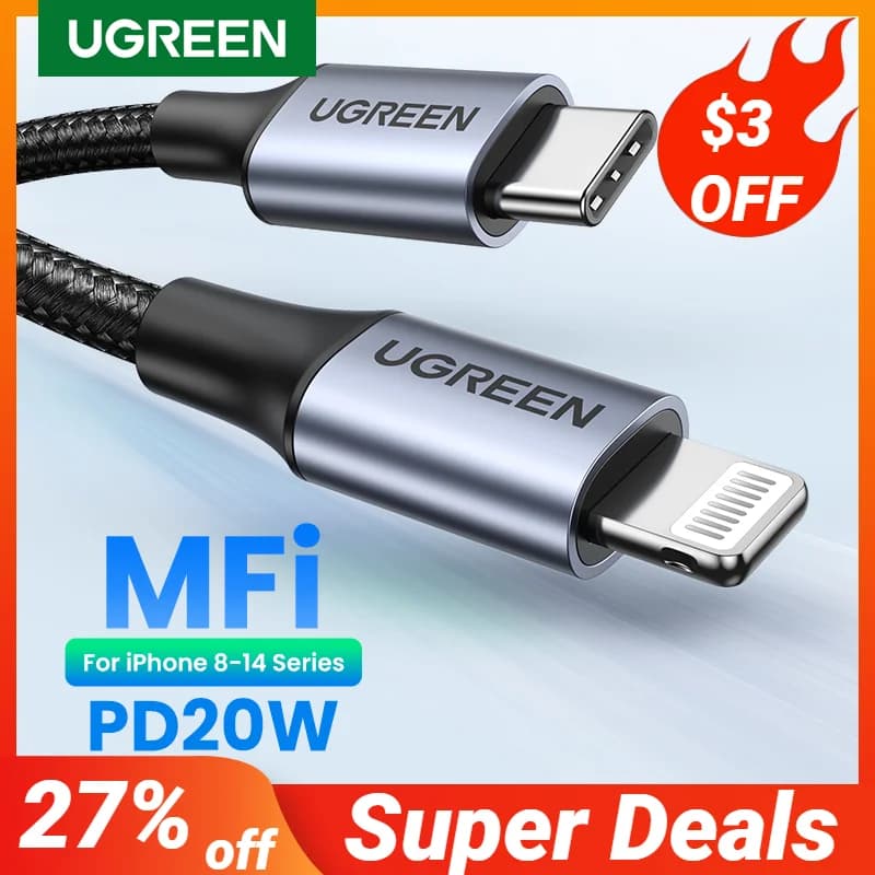 USB-C to Lightning Cable, 20W PD, MFi