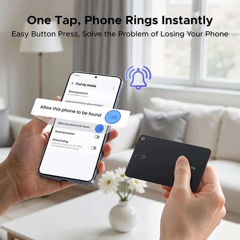 Bluetooth GPS Tracker Tag for Keys and Wallets