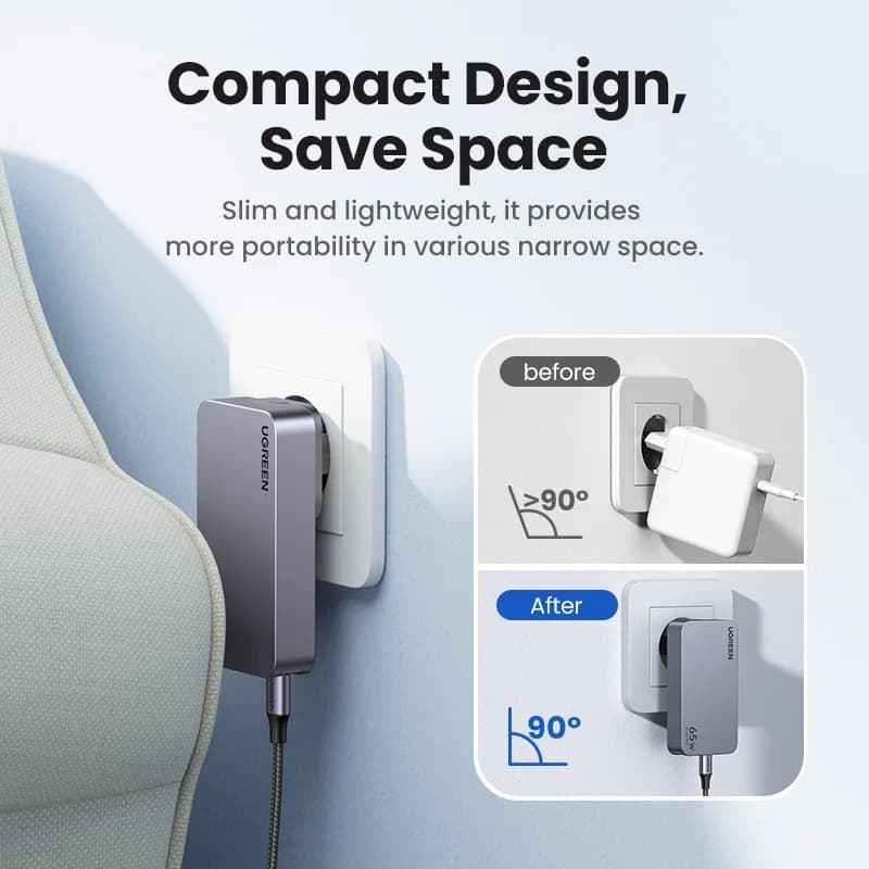 65W GaN USB-C Charger with Quick Charge 4.0