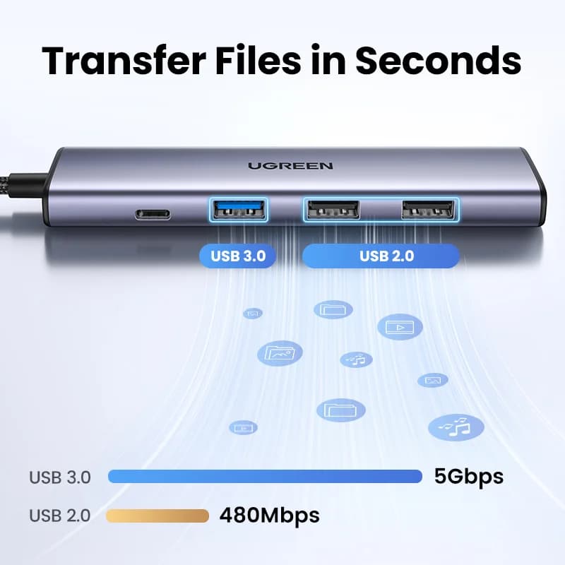 USB-C Hub with 4K HDMI, SD/TF, and 100W PD