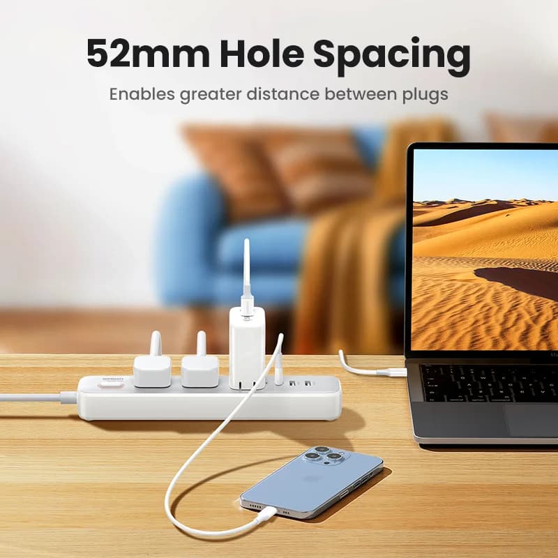 30W Desktop Charger Power Strip with UK Plug