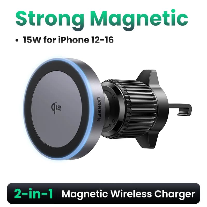 Qi2 Magnetic Wireless Car Charger Stand, 25W